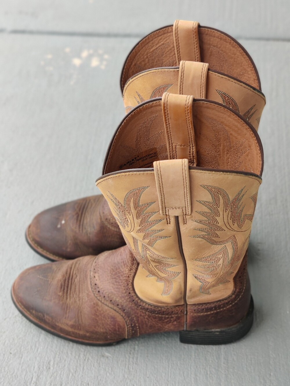 Ariat ATS Pro Western Cowboy Boots Men’s Size 8D Brown/Tan Leather